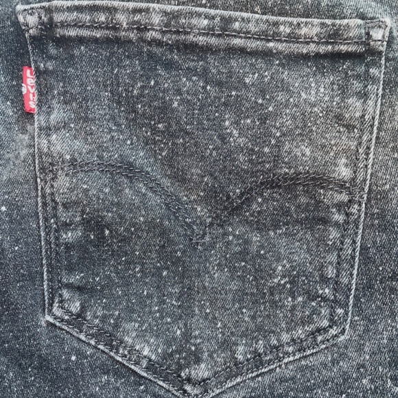 LEVI'S 711 SKINNY ACID WASH BLACK JEANS SZ 18W - Picture 6 of 6